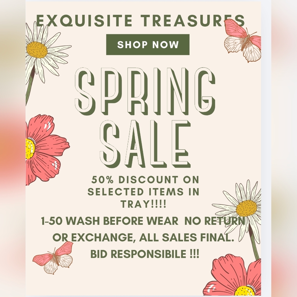 Unlisted 1-50 As Is, No Refund Or Exchange, Wash Before Wear, Bid Responsibly!!!